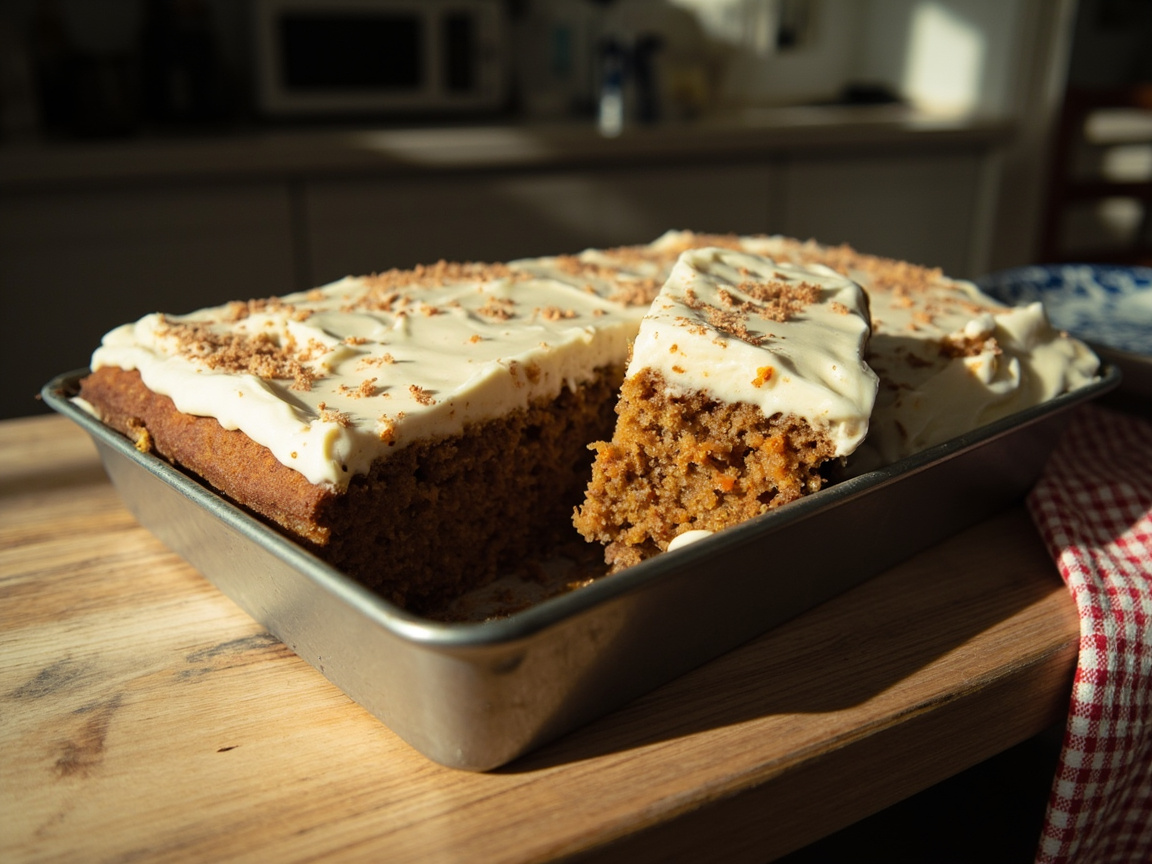Torta de zanahoria entera.
